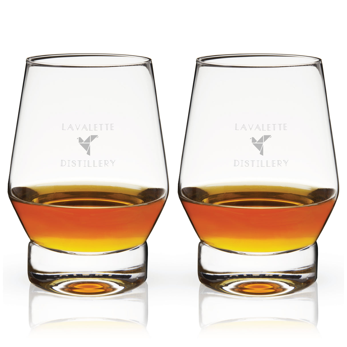 Raye Heavy Base Crystal Whiskey Glasses, Set of 2