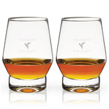 Raye Heavy Base Crystal Whiskey Glasses, Set of 2