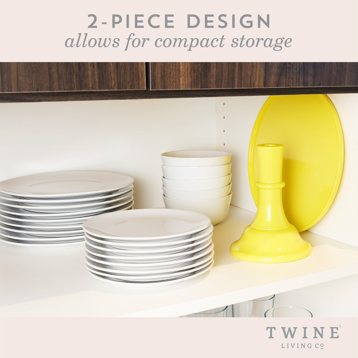 Melamine Cake Stand in Yellow