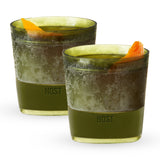 Whiskey FREEZE Cooling Cup in Olive Green, Set of 2