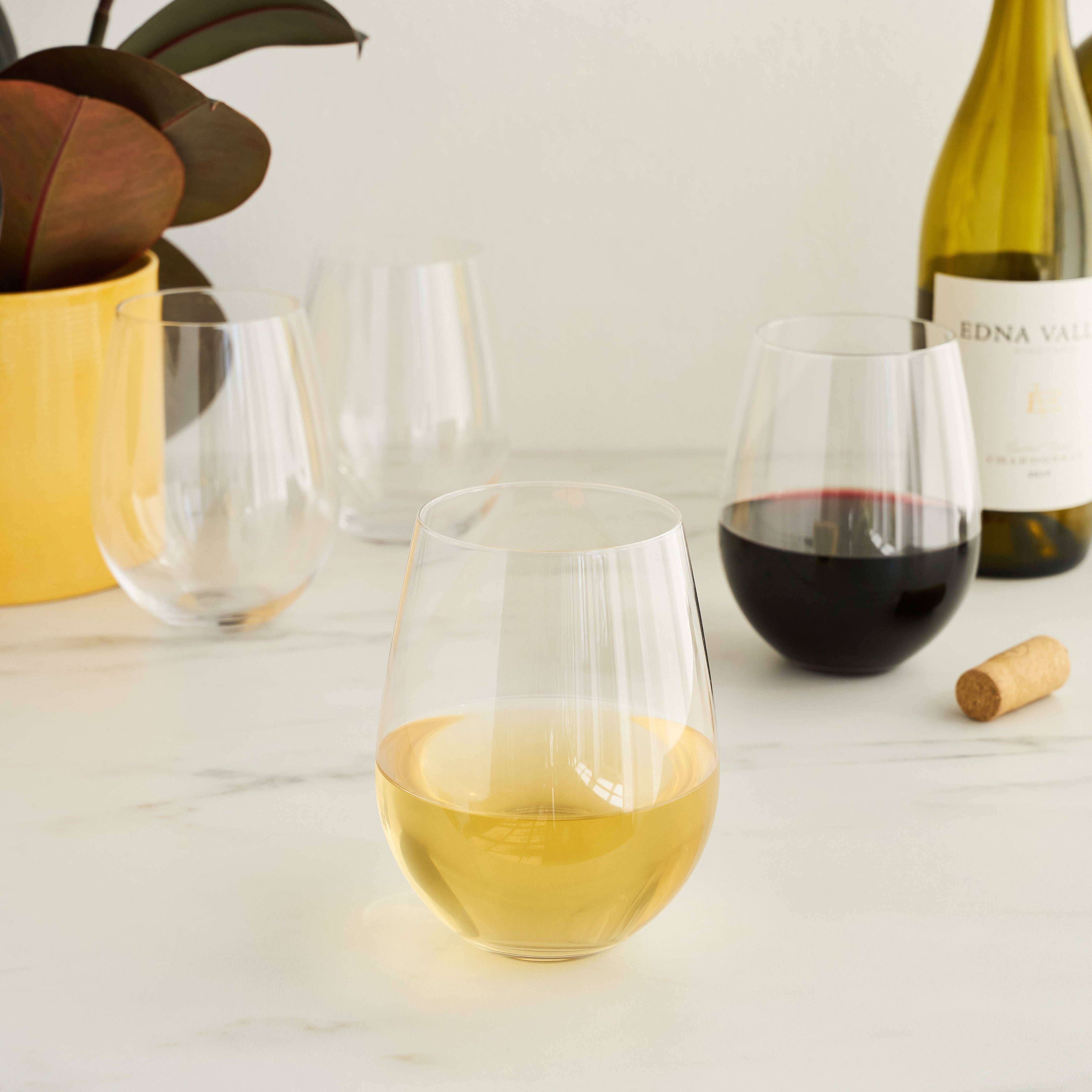 Vino 21 oz Stemless Wine Glasses, Set of 4 - Thumbnail 4