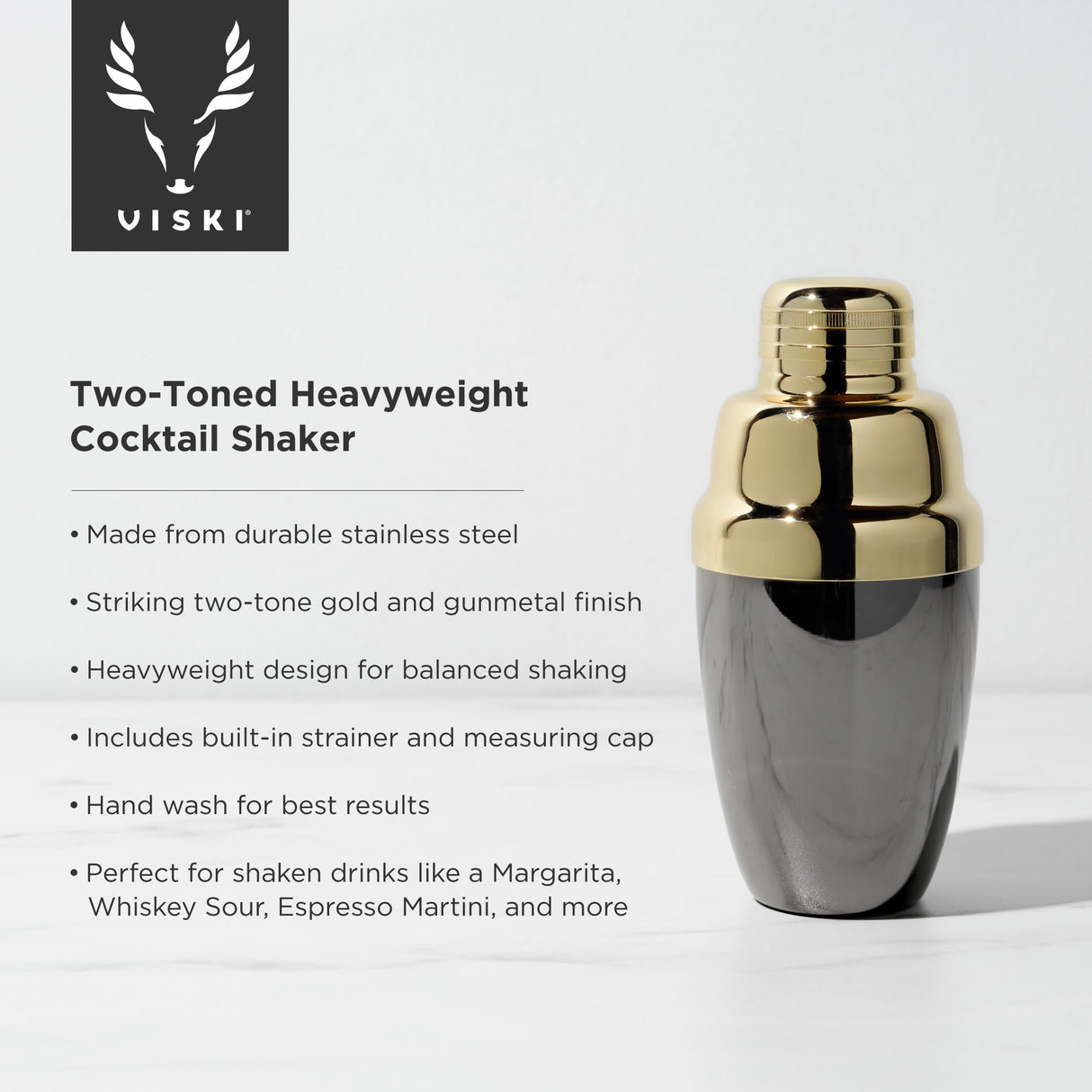 Deco Two-Toned Heavyweight Shaker