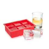 Colossal 2" Silicone Ice Cube Tray in Red