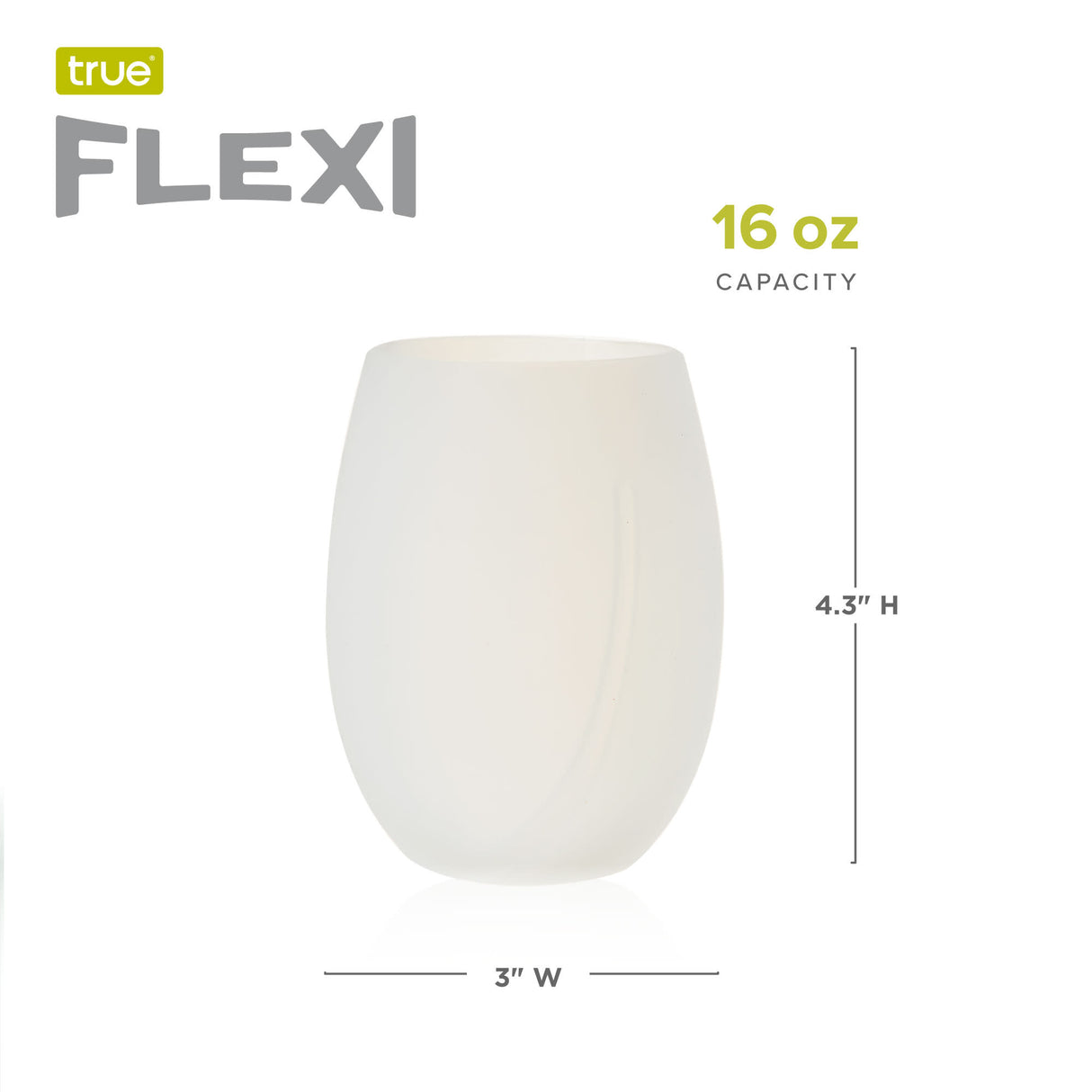 Flexi Aerating Silicone Wine Cups in White, Set of 2