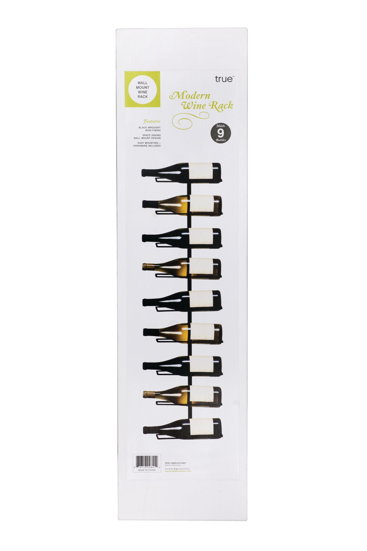 Align Wall-Mounted 9-Bottle Wine Rack