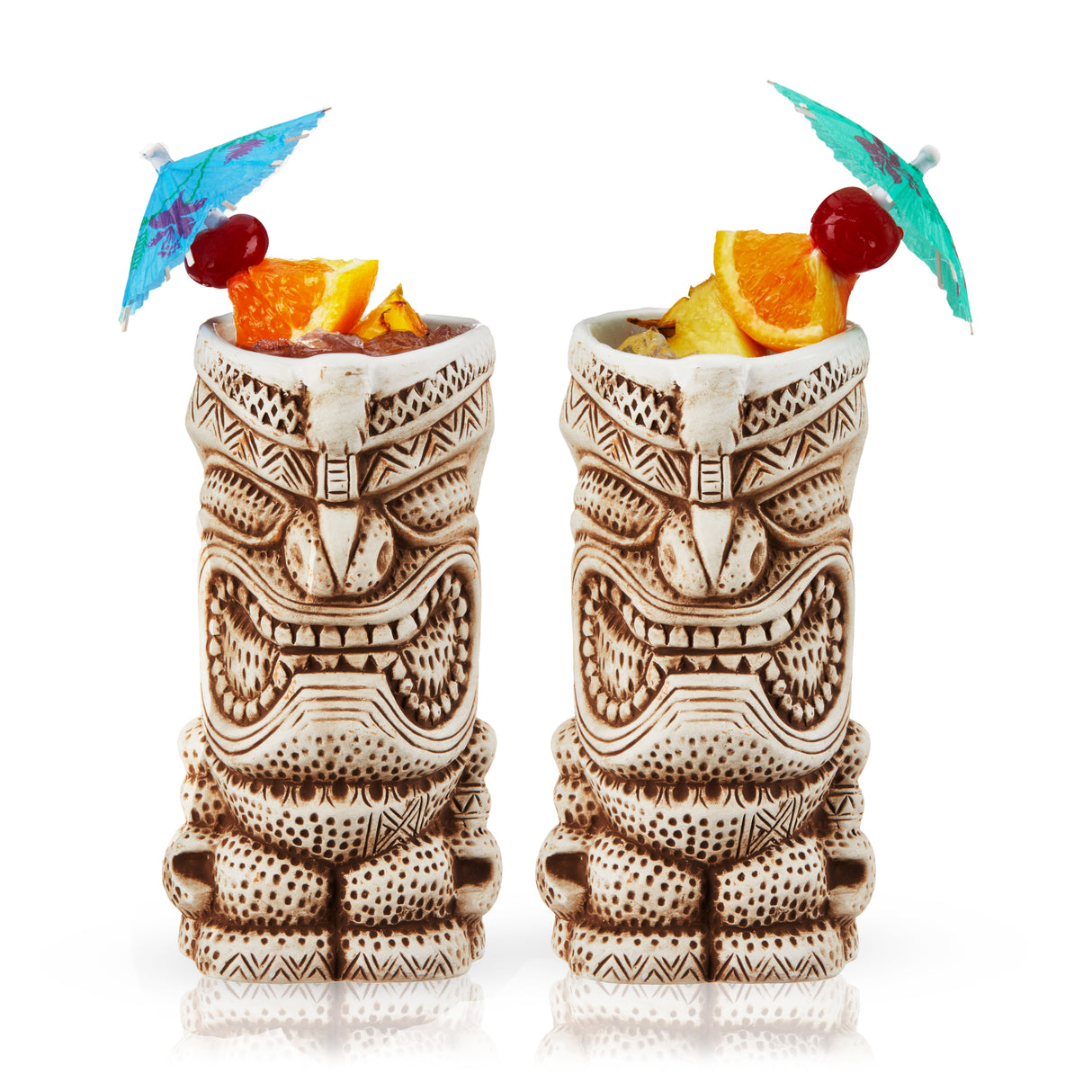 Pacific High Tide Tiki Mugs, Set of 2