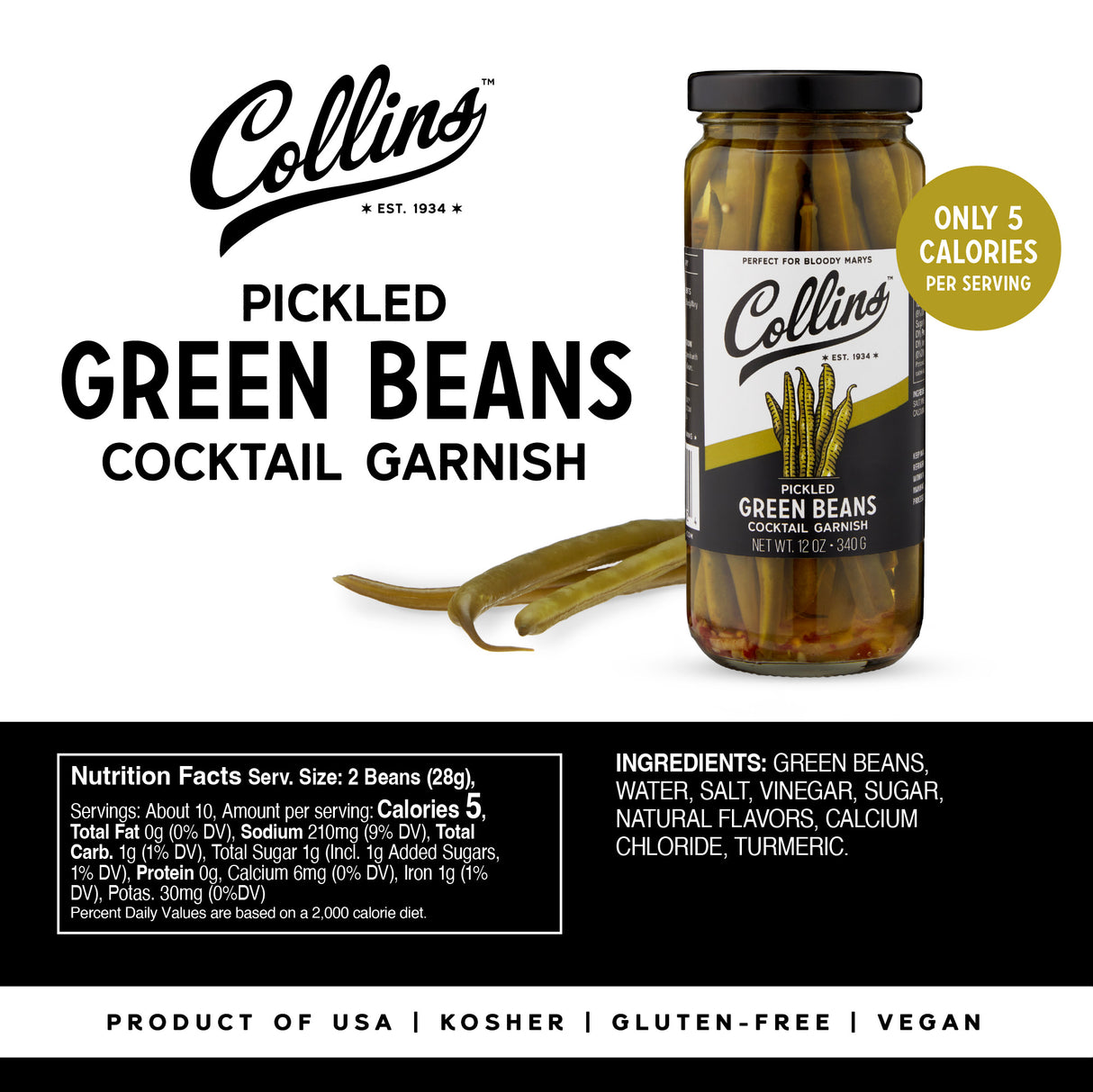 Pickled Green Beans, 12 oz