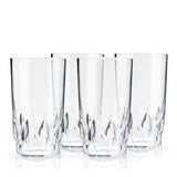 Shatterproof Acrylic Highball Tumblers, Set of 4