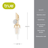 Glide Weighted Pour Spout in Gold, Set of 2