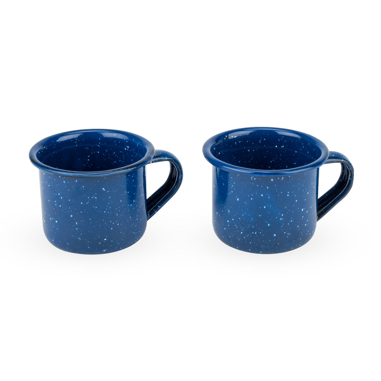 Enamel Shot Glasses in Blue, Set of 2