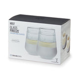 Glass FREEZE Wine Cooling Cup in Gray, Set of 2