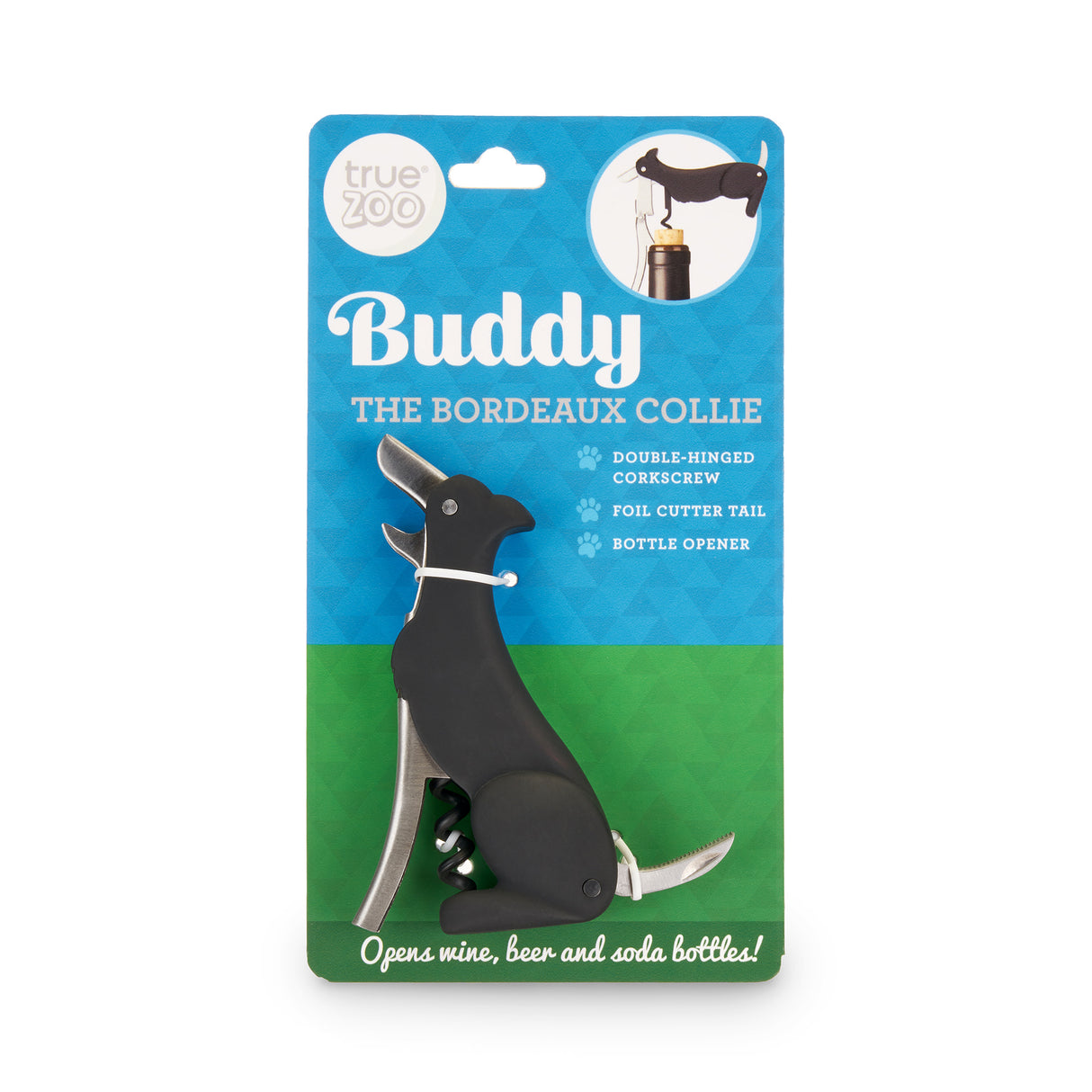 TrueZoo Buddy Collie Double-Hinged Corkscrew