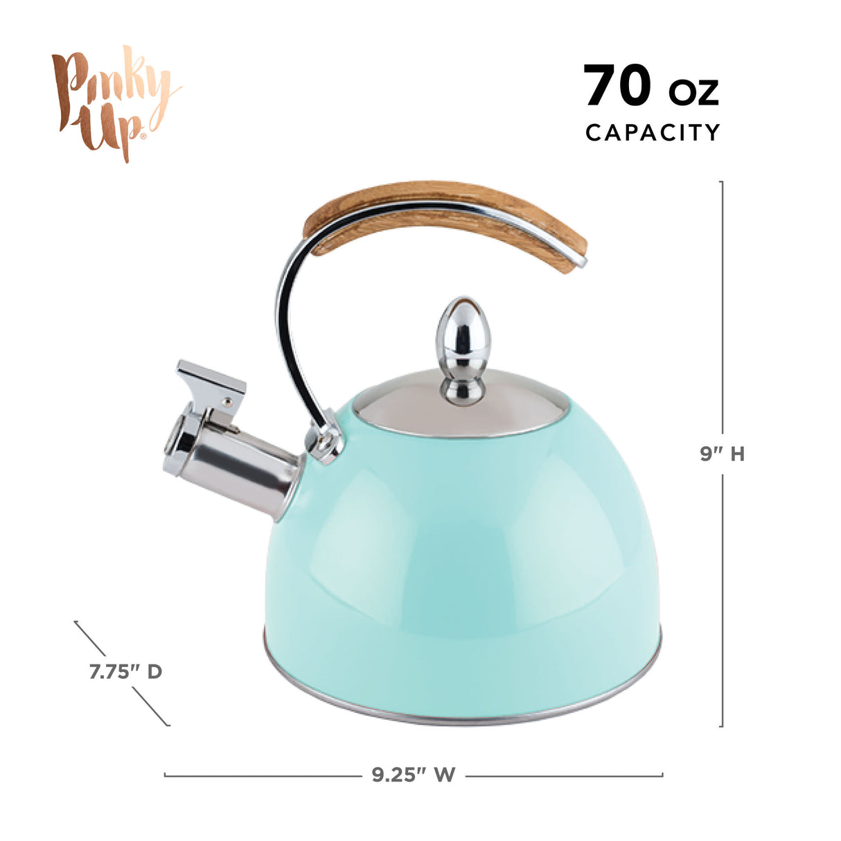 Presley Tea Kettle in Light Blue