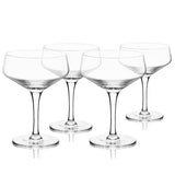 Raye Crystal Angled Coupe Glasses, Set of 4