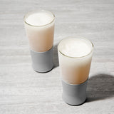 Glass FREEZE Beer Cooling Cup in Gray, Set of 2