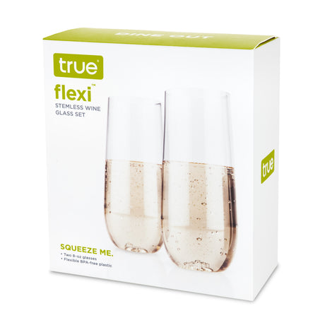 Flexi Stemless Champagne Flutes, Set of 2