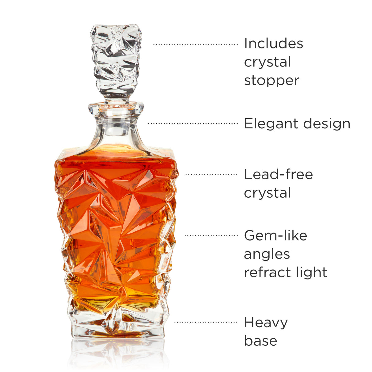 Prism Crystal Whiskey Decanter