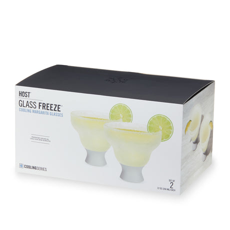 Glass FREEZE Margarita Cooling Cup in Gray, Set of 2