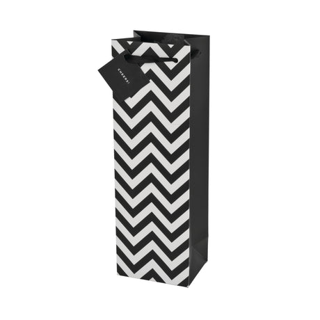 Chevron Single Bottle Wine Bag in Assorted Colors