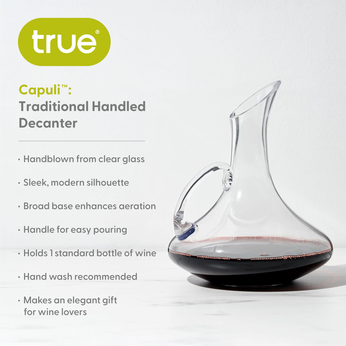 Capuli Traditional Handled Wine Decanter