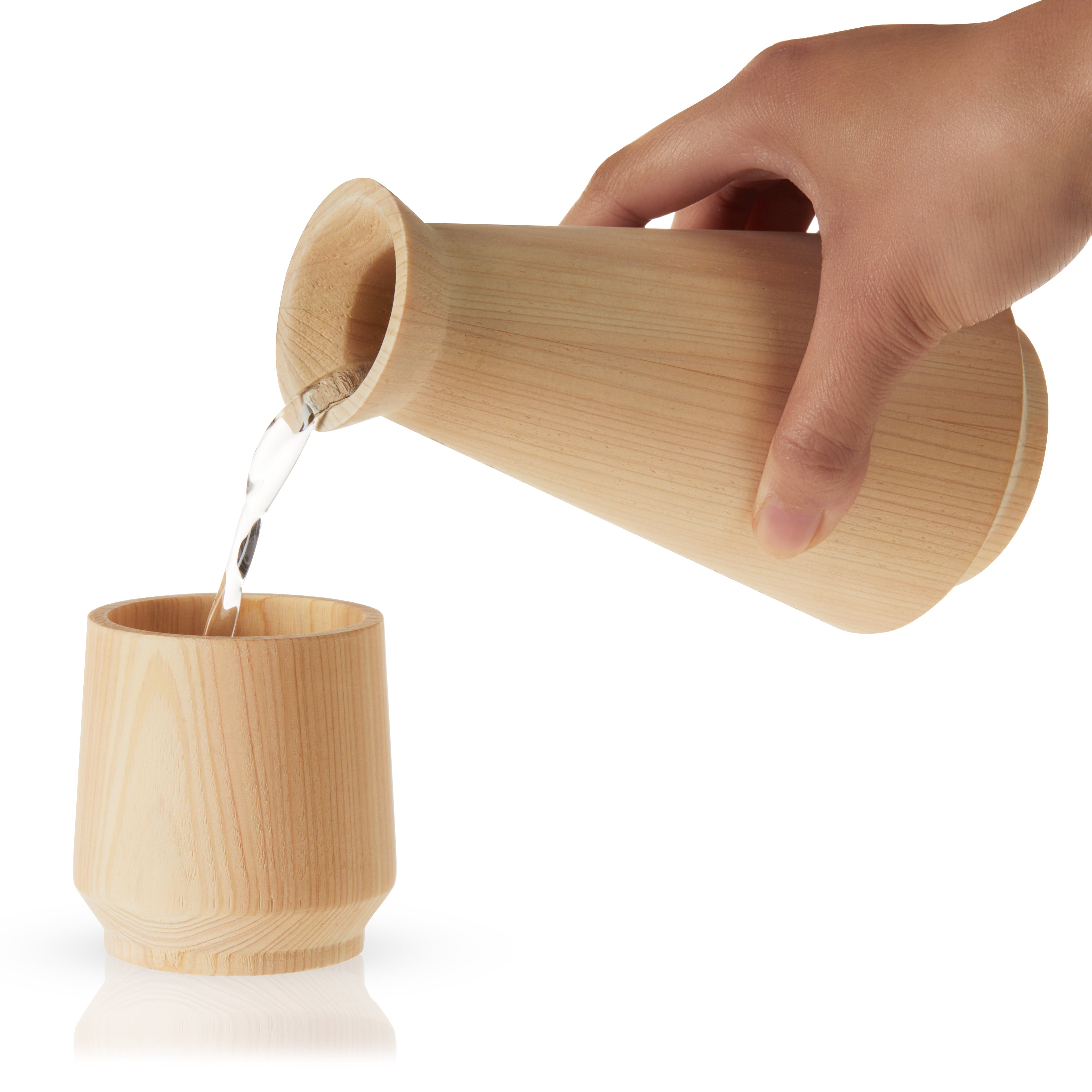 Hinoki Cypress Sake Set - Thumbnail 4