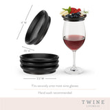 Wine Glass Topper Appetizer Plates, Set of 4