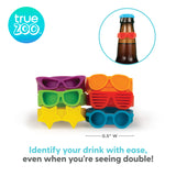 TrueZoo Beernoculars Beer Band Bottle Markers, Set of 6, CDU 12ct