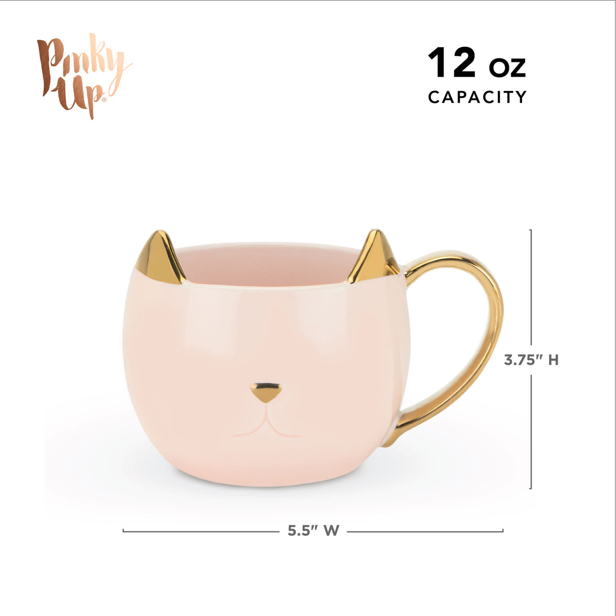 Chloe Cat Mug in Pink