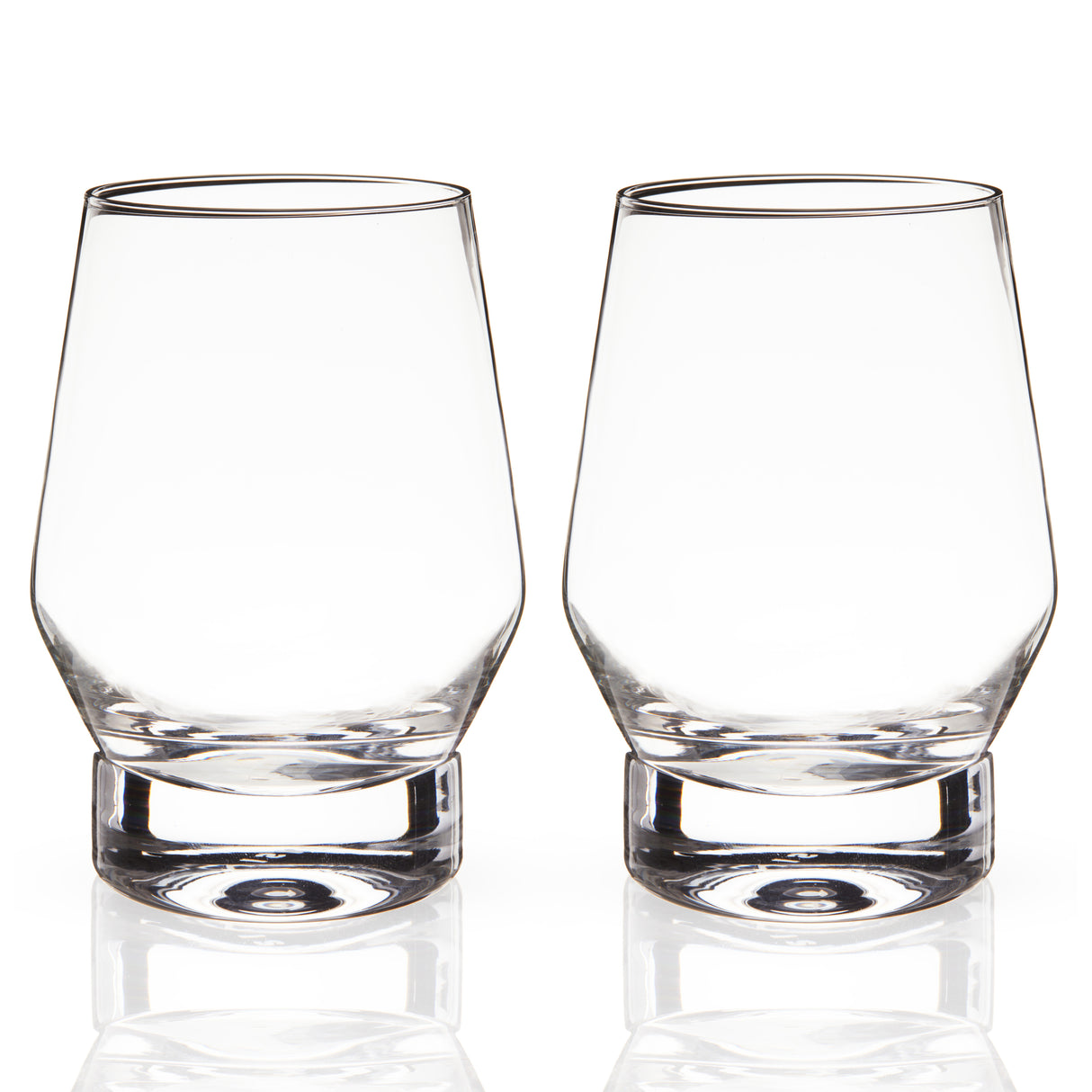 Raye Crystal Heavy Base Whiskey Glasses, Set of 2