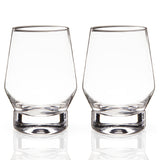 Raye Heavy Base Crystal Whiskey Glasses, Set of 2