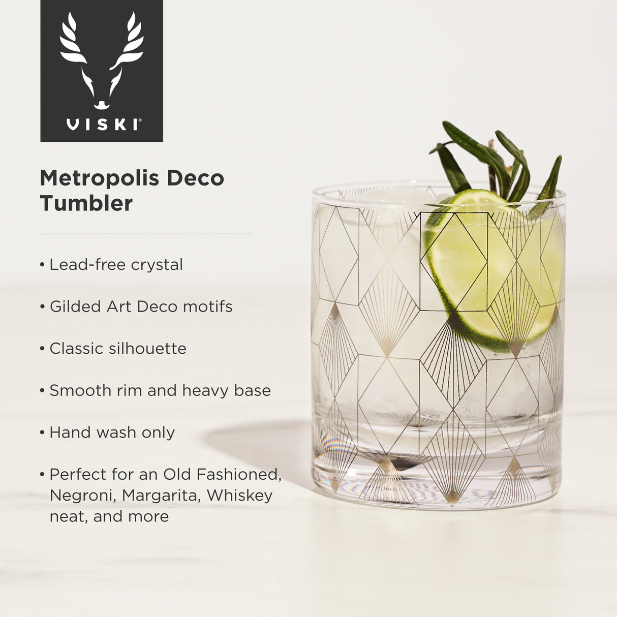 Deco Crystal Tumbler, Bulk