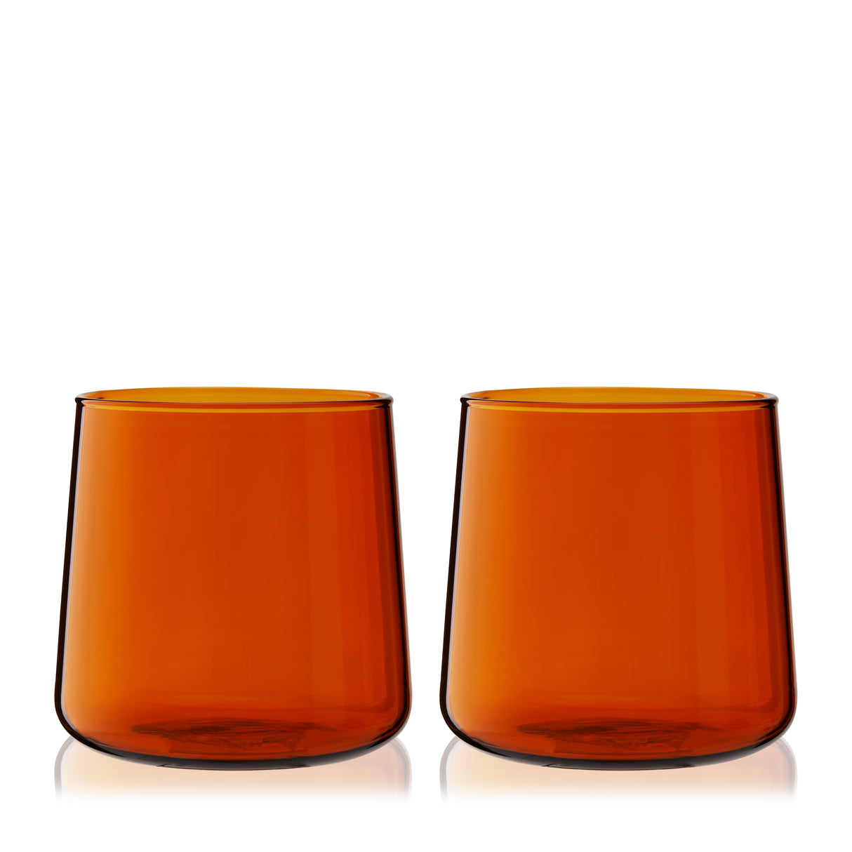 Aurora Cocktail Tumblers in Amber, Set of 2