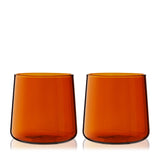 Aurora Cocktail Tumblers in Amber, Set of 2