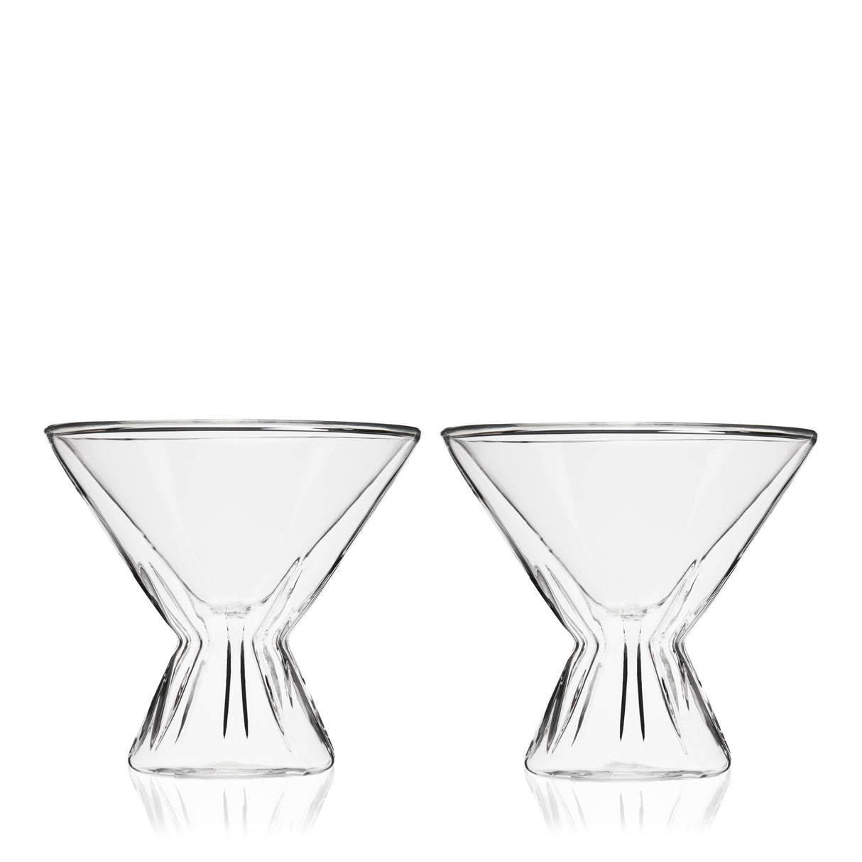 Double Walled Martini Glasses, Set of 2