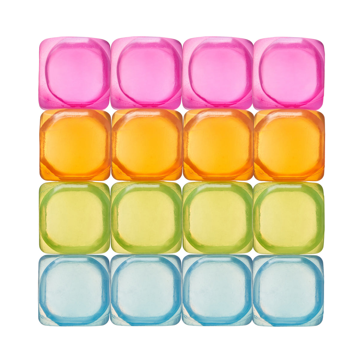 Chill Reusable Ice Cubes in Assorted Colors, Set of 16