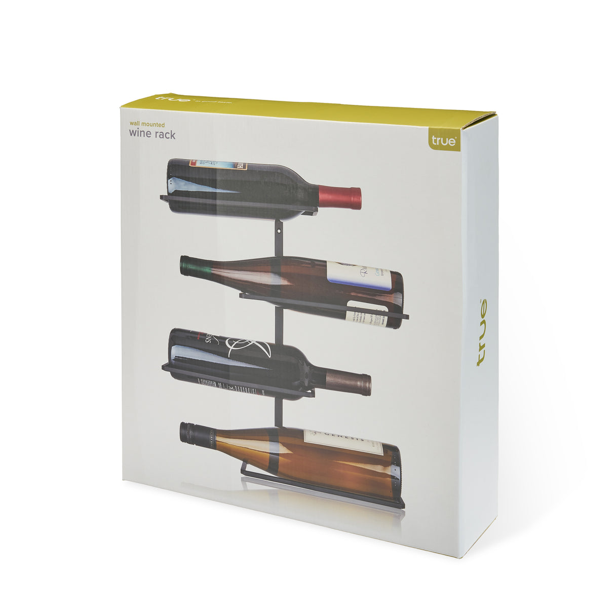 Wall Mounted 4-Bottle Wine Rack