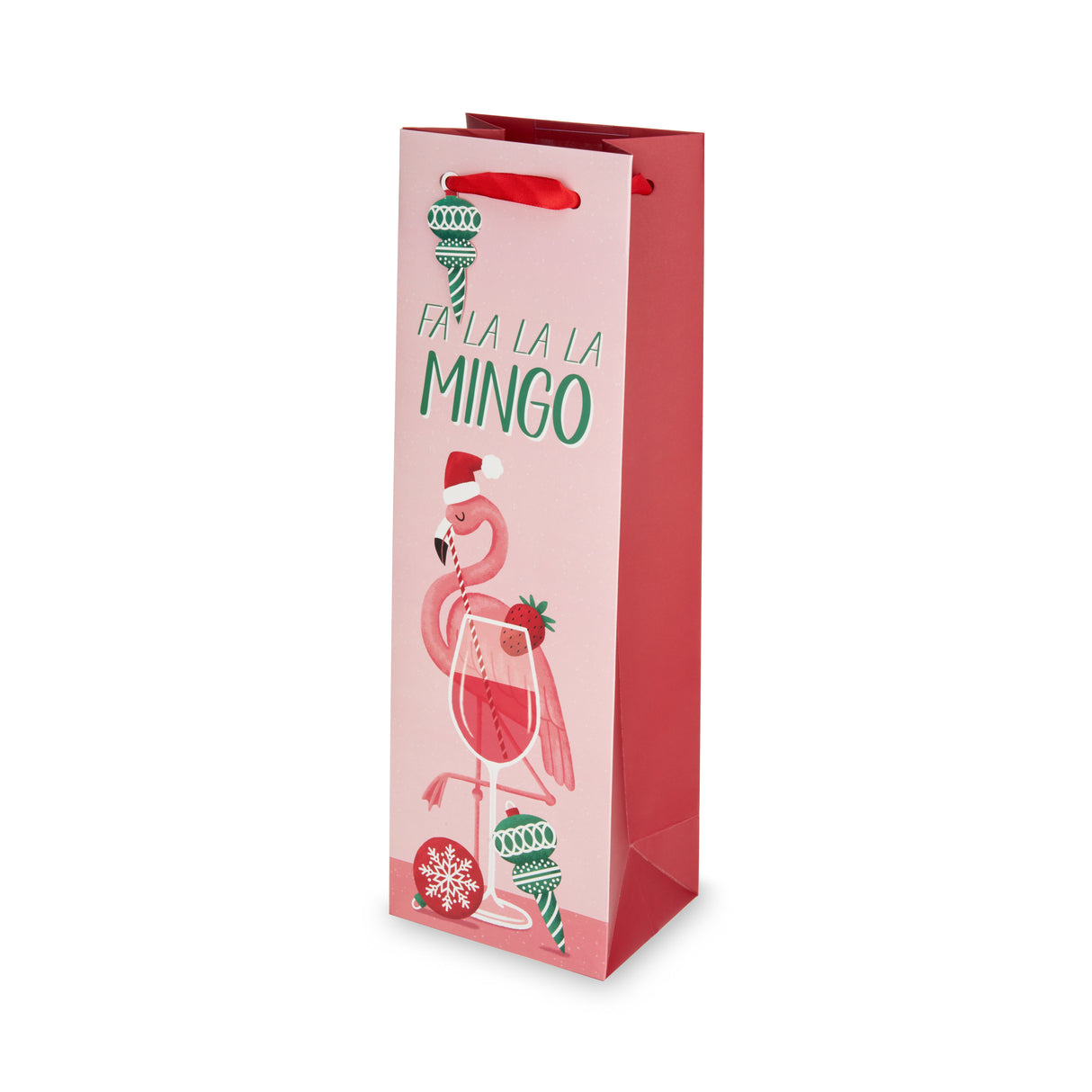 Retro Flamingo Single Bottle Wine Bag