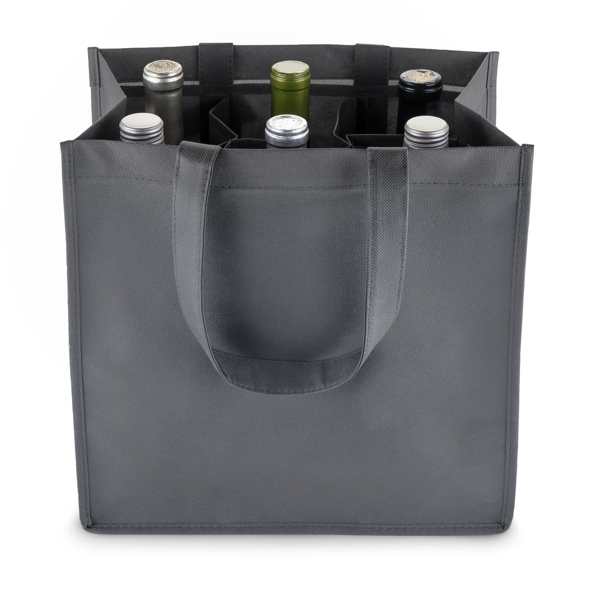 6-Bottle Non-Woven Tote in Grey