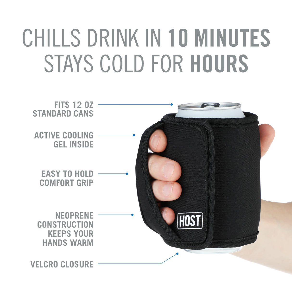 Insta-Chill Standard Can Sleeve in Black