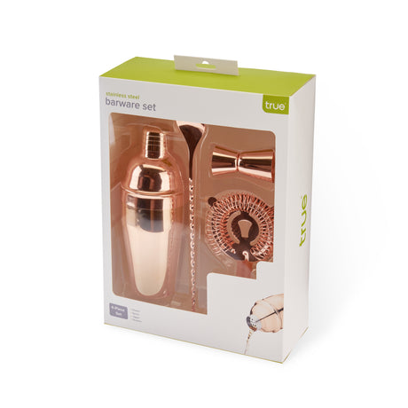 4-Piece Mixologist Barware Set in Copper