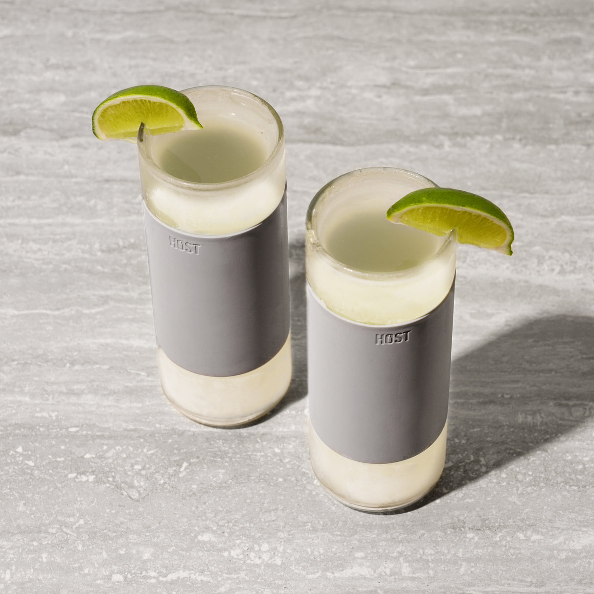 Glass FREEZE Highball Cooling Cups in Gray, Set of 2