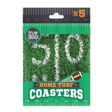 TrueZoo Home Turf Astroturf Coasters, Set of 5, CDU 8ct