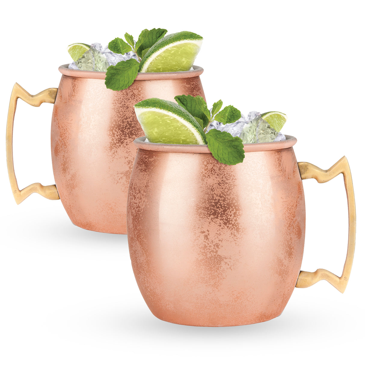 Moscow Mule 16 oz Copper Plated Mug with Zinc Alloy Handle, Set of 2