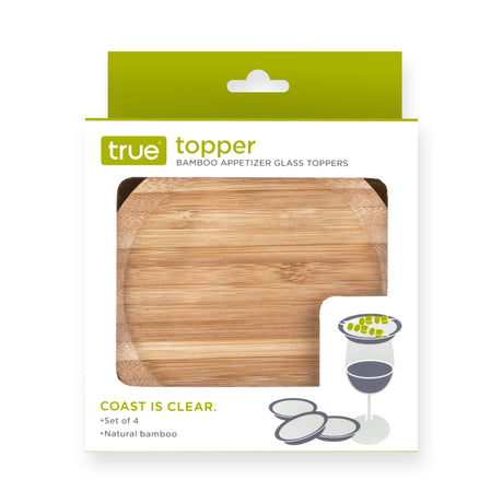 Topper Natural Bamboo Appetizer Glass Toppers