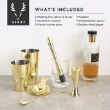 Belmont 7-Piece Barware Set in Gold