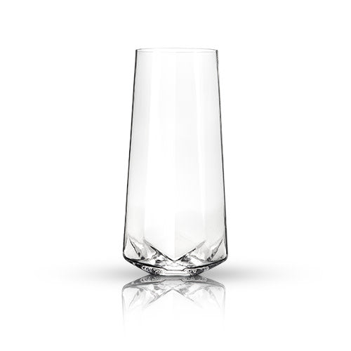 Seneca Crystal Faceted Stemless Champagne Flutes, Set of 2