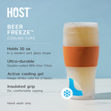 Beer FREEZE Cooling Cup in Burnt Orange, Set of 2
