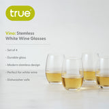 Vino Stemless White Wine Glasses, Set of 4