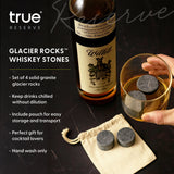 Glacier Rocks Whiskey Stones, Set of 4