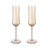 Tulip Champagne Flutes in Amber, Set of 2